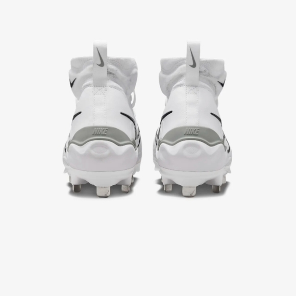 NWOB Nike Alpha Huarache NXT Metal Baseball Cleats White Black Gray - Picture 7 of 16